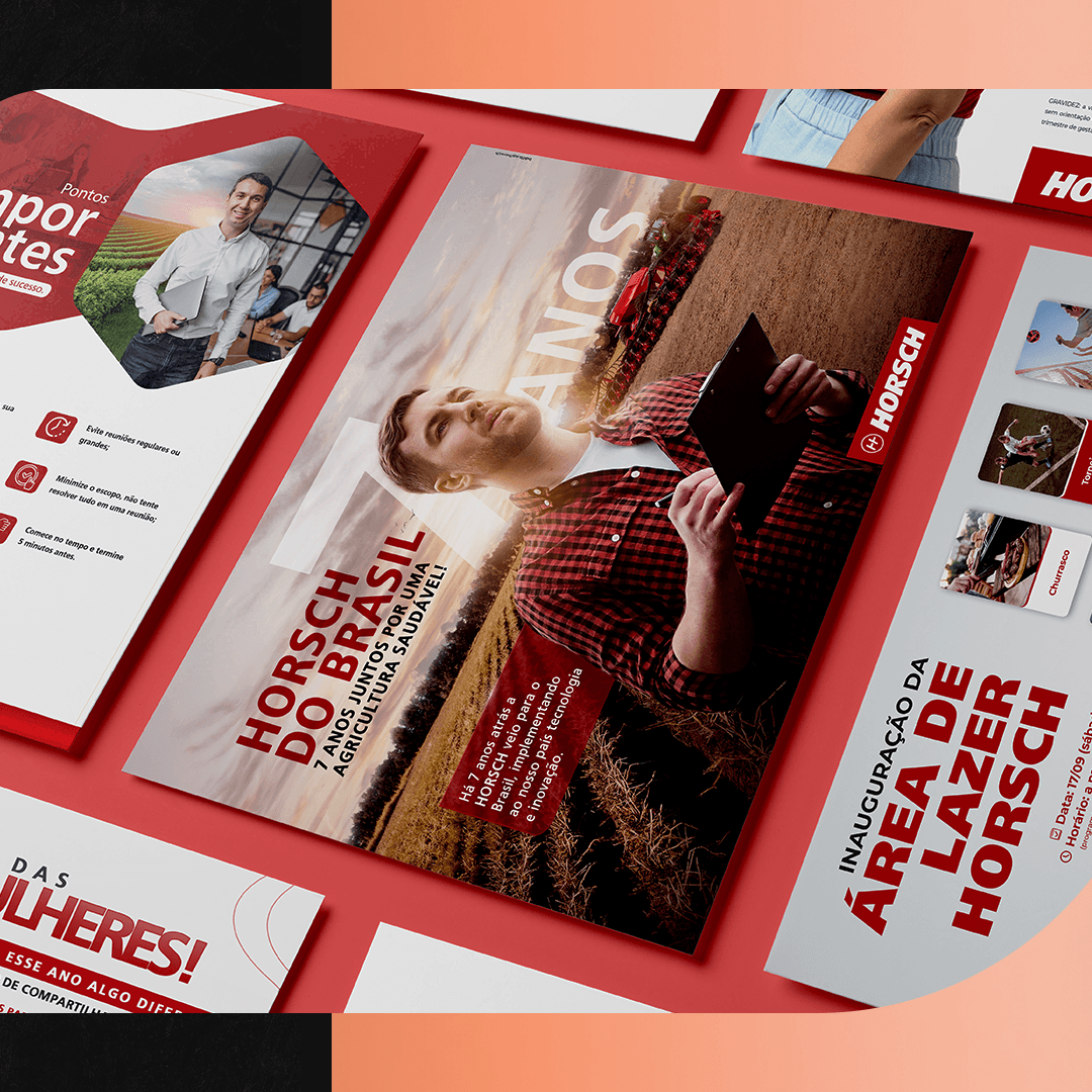 HORSCH do Brasil internal communication pieces