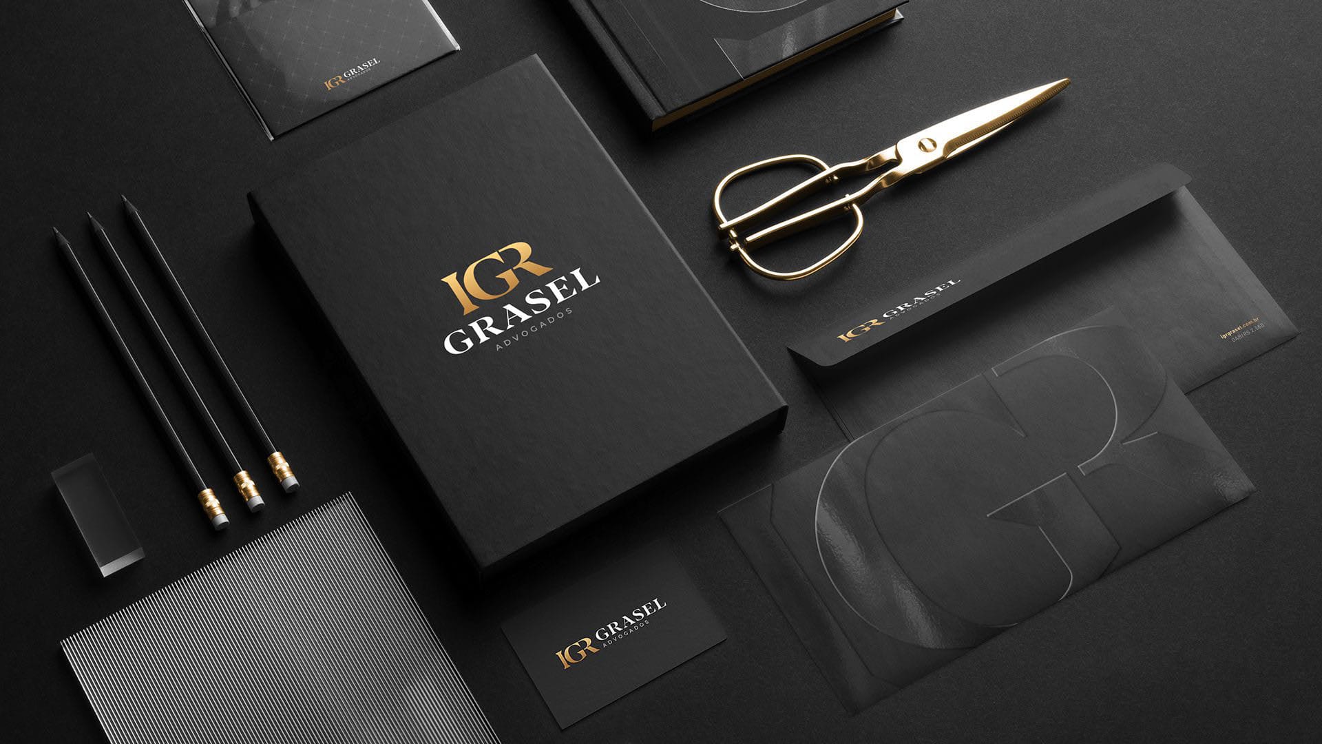 Igr grasel relift de marca e papelaria pagina
