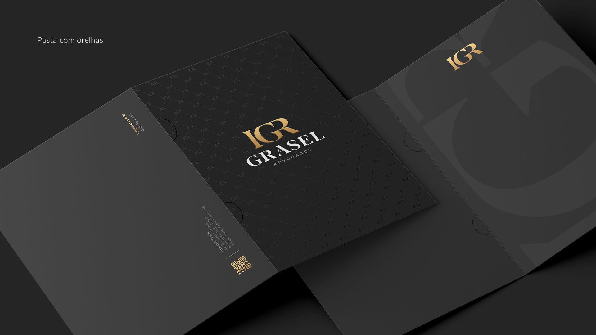 Igr grasel relift de marca e papelaria pagina