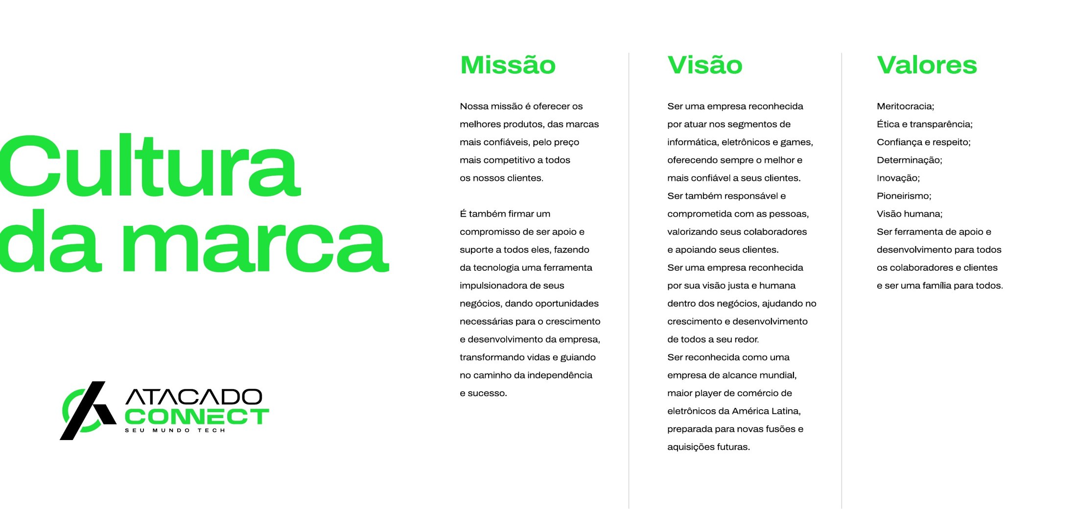 Atacado Connect, Branding: estratégia, marca e brandbook: peça 6