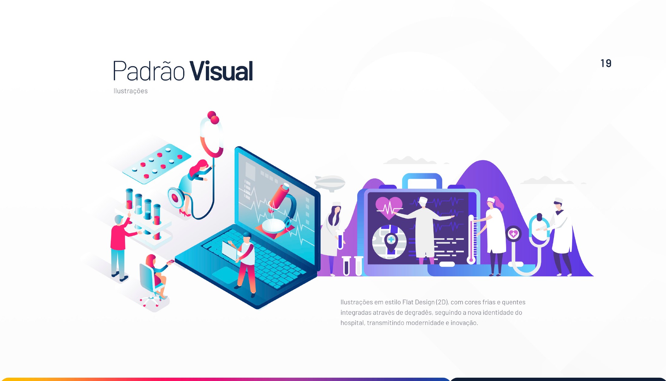 Brandbook Hospital São Vicente: padrao visual ilustracao