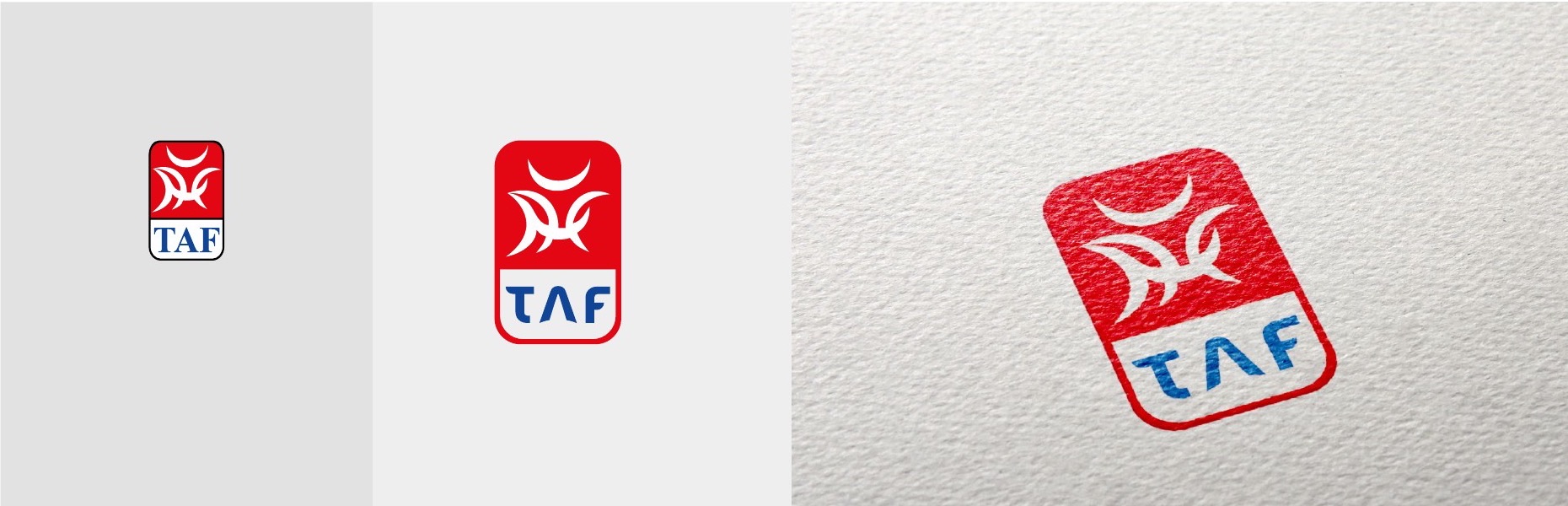 TAF brand before and after the redesign