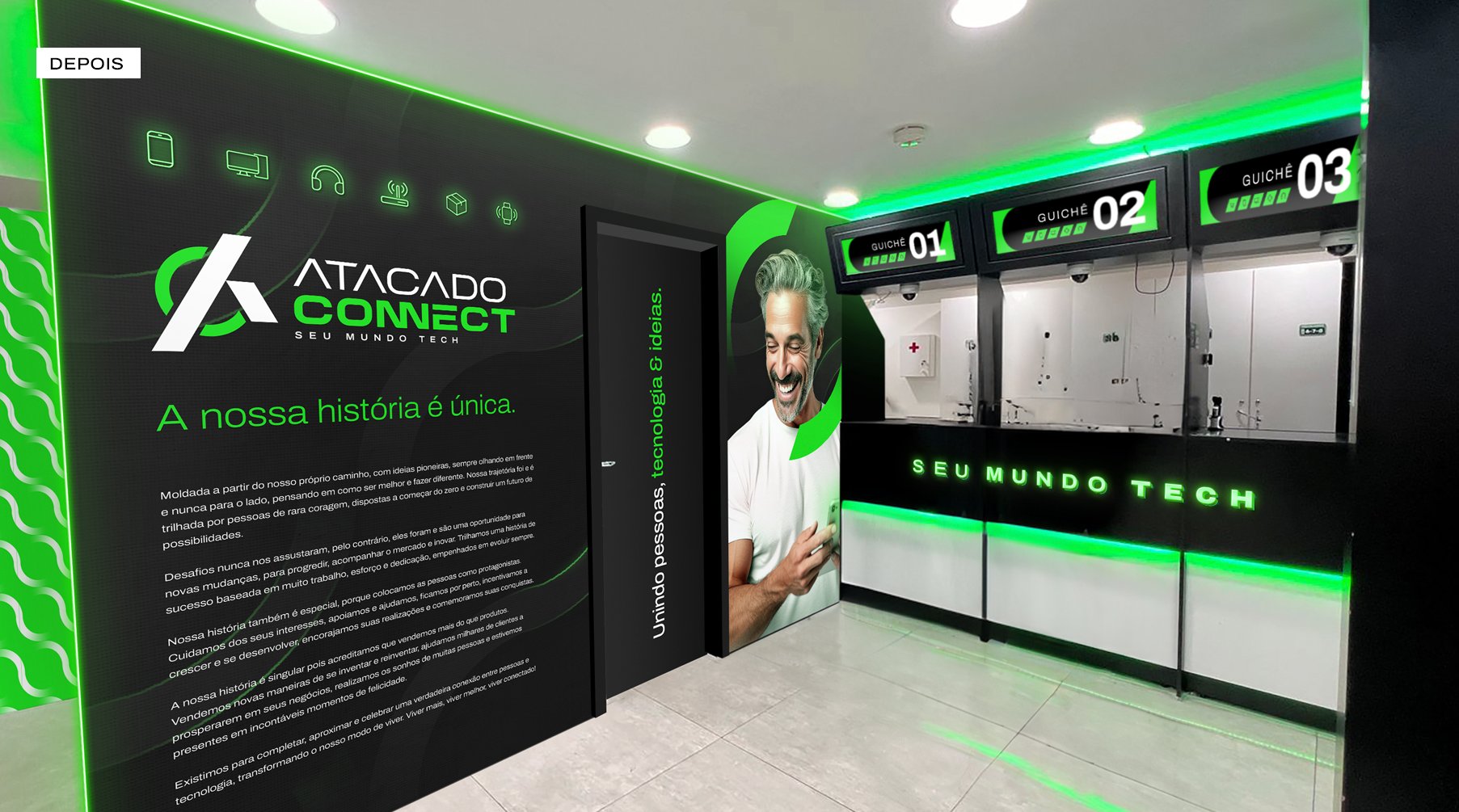 Atacado Connect, Wayfinding e comunicação visual: peça 6